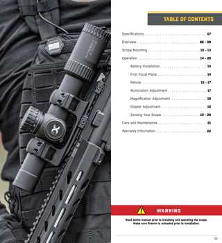 Instruction Manual | Integrix iX8 1-8x28 | Optics Trade | PDF
