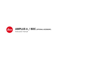 AMPLUS 6 / BDC (OPTIONAL ACCESSORY)
Instruction manual
 