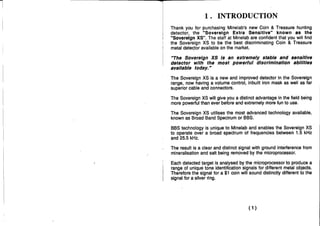 Instruction manual sovereign xs