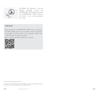 Instruction Manual | Swarovski EL Range 8x32/10x32 | Optics Trade