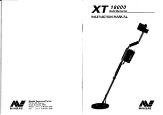 Instruction manual xt18000 scan