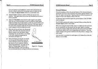 Instruction Manual Minelab XT 18000 Metal Detector English Language