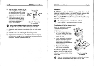 Instruction Manual Minelab XT 18000 Metal Detector English Language