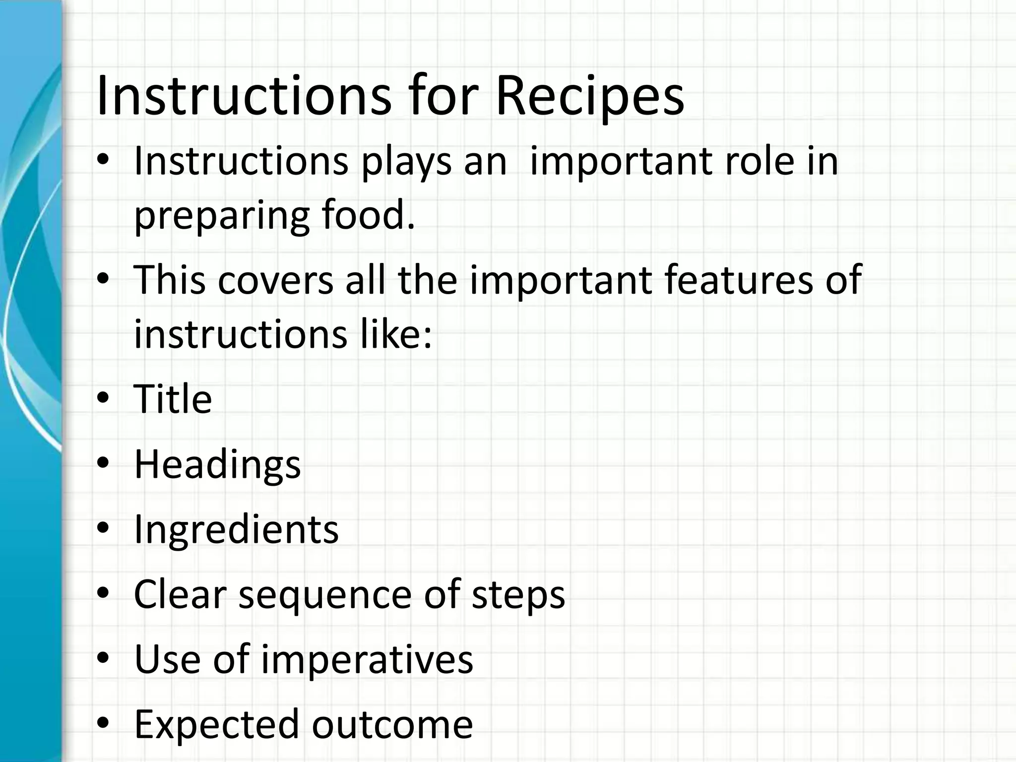 Instructions | PPT | Free Download