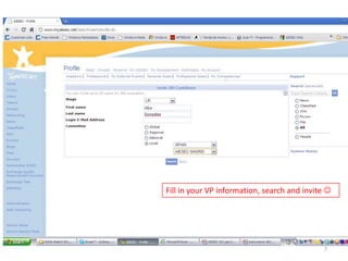 7Fill in your VP information, search and invite 