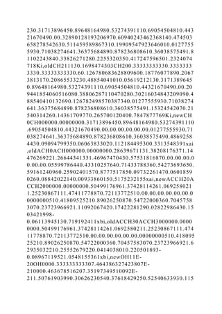 230.31713896450.89648164980.53274391110.69054504810.443
21670490.00.32890128193206970.60940243462368140.474503
658278542630.511459589867310.19909547923646010.0127755
5930.71038274641.36375684890.878236808610.36038575491.8
1102243840.33826271280.2255320350.417247596501.2324074
718Ki,oldCH211130.1698474303CH200.33333333330.3333333
3330.33333333330.60.126780683628809600.18776077890.2067
3813170.20865533230.48854041010.05619212130.3171389645
0.89648164980.53274391110.69054504810.44321670490.00.20
9441854060516080.38806287110470280.30216034843209090.4
88540410132690.126782498570387340.01277555930.71038274
641.36375684890.878236808610.36038575491.15324542070.21
540314260.14361709770.265700120400.7847877769Ki,newCH
0CH000000.00000000.31713896450.89648164980.53274391110
.69054504810.44321670490.00.00.00.00.00.00.01277555930.71
038274641.36375684890.878236808610.36038575490.4869258
4430.09094799350.06063833020.112184495300.3313548391xai
,oldACH0ACH000000.00000000.28639671131.38208176371.14
476269221.26644341331.46967470430.57531816870.00.00.00.0
0.00.00.05599786440.43310257640.71433788360.54273693650.
59161240960.25902401570.8777517850.09732261470.0601859
0260.08842022140.00933860150.5175232155xai,newACCH20A
CCH2000000.00000000.50499176961.37428114261.069258021
1.25230867111.47411778870.72113772510.00.00.00.00.00.00.0
0000000510.41809525210.89026250870.54722000360.7045758
3070.23723966921.11092067420.17422281290.02822986430.15
03421998-
0.06113945130.719192411xbi,oldACCH30ACCH3000000.0000
0000.50499176961.37428114261.0692580211.25230867111.474
11778870.72113772510.00.00.00.00.00.00.00000000510.418095
25210.89026250870.54722000360.70457583070.23723966921.6
2935032210.25552679220.0414038010.220501893-
0.08967119521.0548155361xbi,newOH11E-
20OH0000.333333333307.464386327423807E-
210000.463678516207.35197349510092E-
211.50761903990.30626230540.37618429250.52540633930.115
 