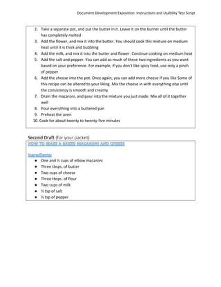 Instructions and usability test script - trim rizvanolli | PDF ...