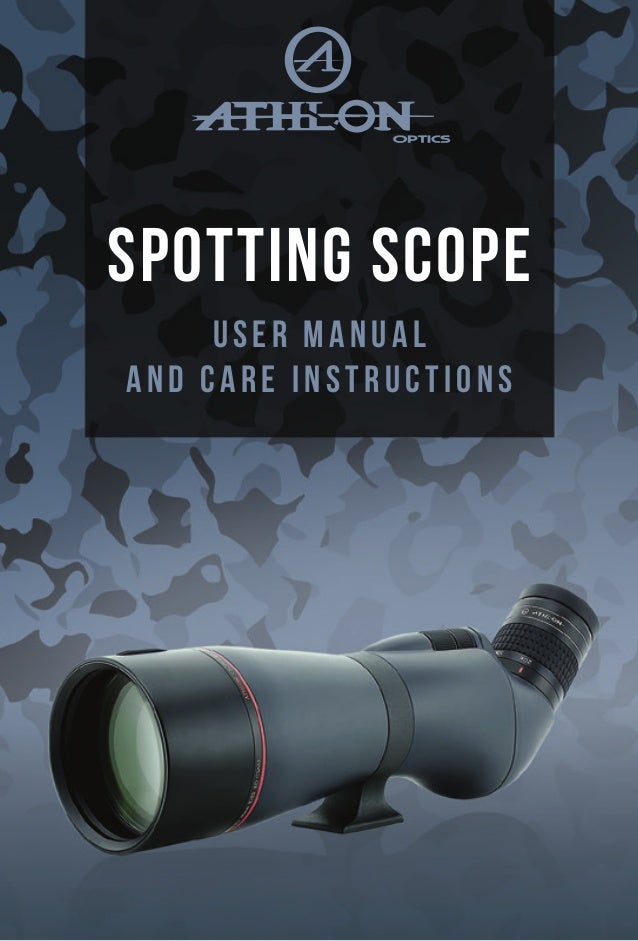 Instruction manual Athlon Spotting Scopes Optics Trade
