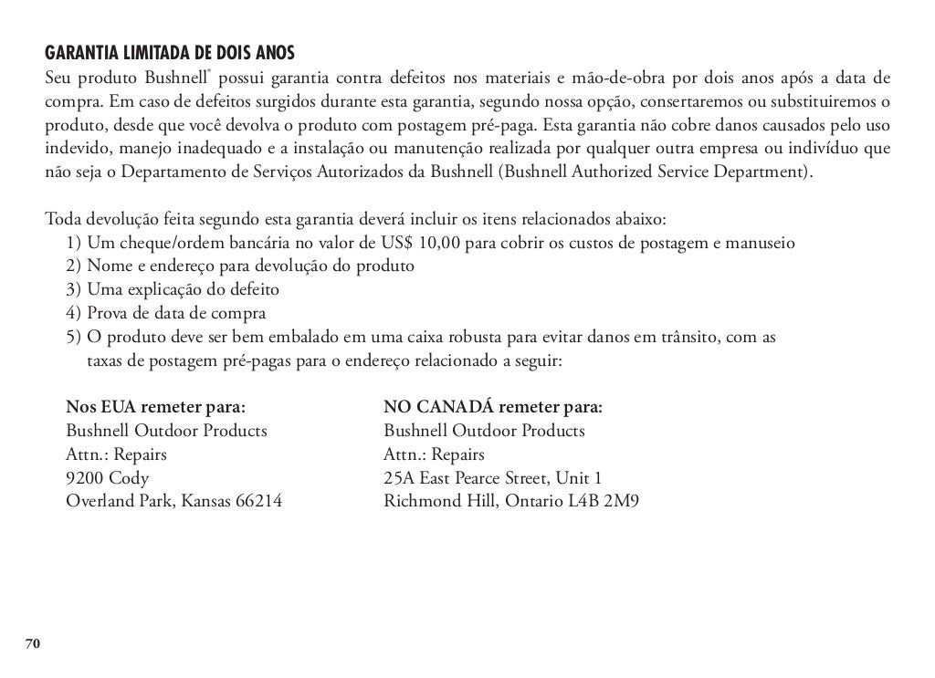 Instructions Bushnell The Truth Rangefinder | Optics Trade