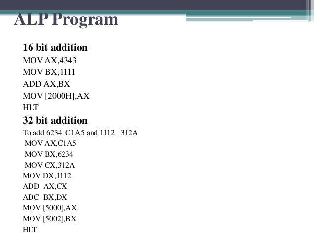 8086 Instruction set