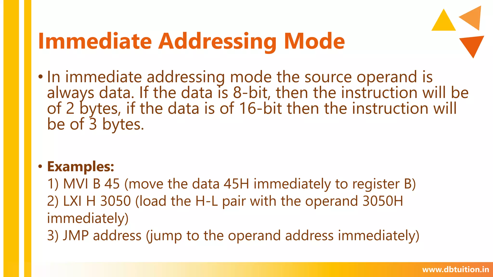 Addressing Modes Of 8085 Microprocessor