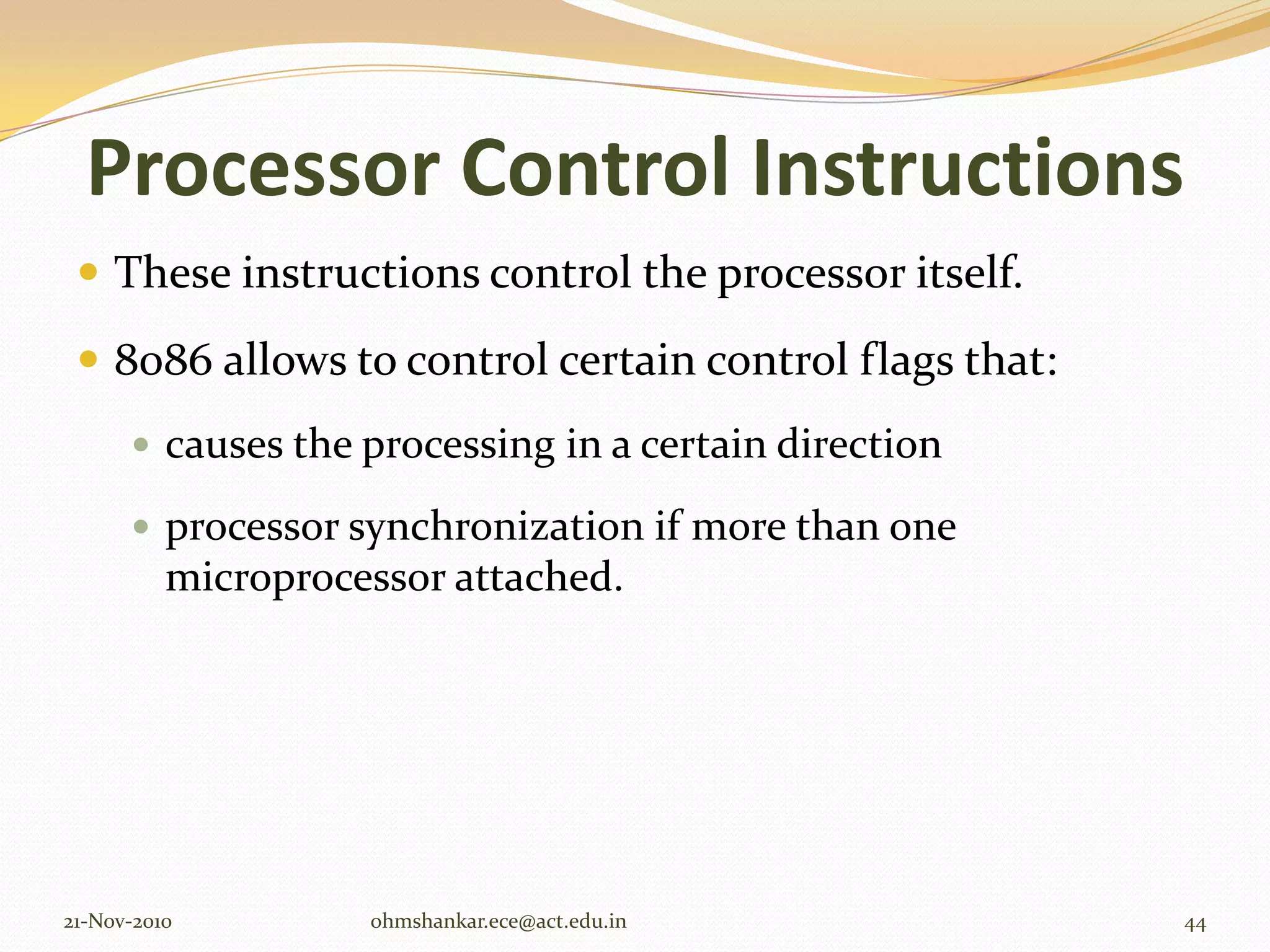 Instruction set of 8086 | PPTX