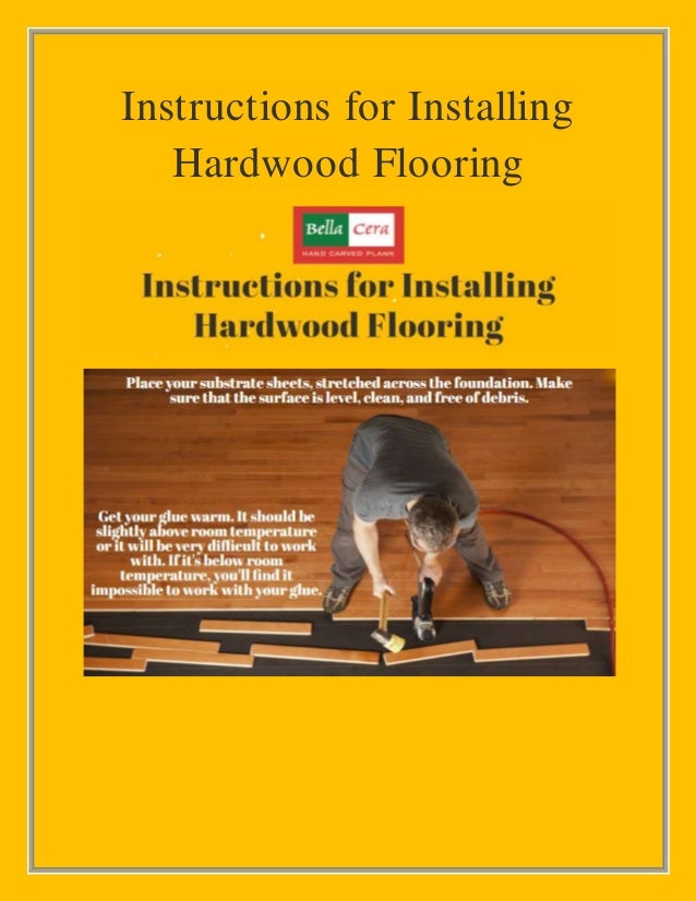 Instructions For Installing Hardwood Flooring
