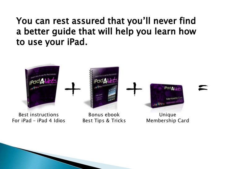Instructions For IPad 2