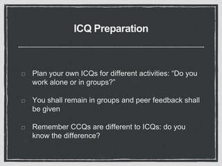 Icq Form Instructions in the classroom | PPTX