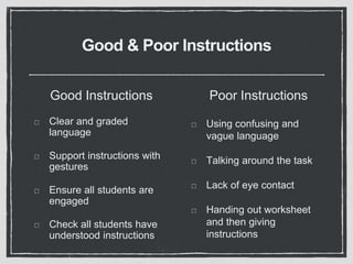 Confusing Instructions Example Instructions in the classroom | PPTX