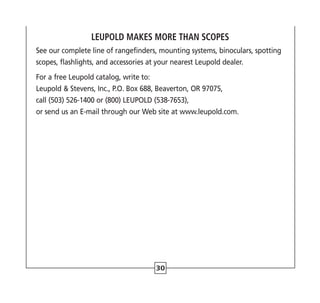 Instructions LEUPOLD HAMR Rifle Scope | Optics Trade