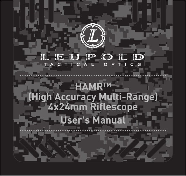 Instructions Leupold Hamr Rifle Scope Optics Trade