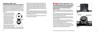 10 11For the latest updates and information regarding our products, visit www.NightforceOptics.com.
Establishing a Sight-in Zero
A quick way to get your first shot on target with a new installation is to
first bore sight the riflescope. A simple yet reliable method is by looking
through the bore at a round, high contrast target, approximately 5”– 6”in
diameter, that can be seen clearly with the naked eye at either 25, 50 or
100 yards/meters, yet is small enough to“float”in the center of the rifle
bore when viewed through the opened action.This can save you time and
ammunition.
1.Ensure that the rifle is unloaded and
the chamber is empty. Remove the bolt
and place the rifle on a steady rest.
2. Looking through the bore from the
action end, center the round target
downrange so that it is floating in the
center of the bore, then adjust
the elevation and windage adjust-
ments until the reticle is centered on
the target while the target is still
centered in the bore. See Figure 9.
3. If you feel confident in the bore sighting,
proceed to live firing at 25, 50 or 100
yards/meters.To aid in the sight-in process, be sure your sight-in target is
large in size, and offers a contrasting color (i.e., white). After confirming
point of impact, proceed to step four. Note: if you have sighted in at 25
yards/meters, you will need to move the adjustments four times more
than you would with a 100 yard/meter sight-in. If you sighted in at 50
yards/meters, you will need to move the adjustments two times more
than you would with a 100 yard/meter sight-in. If the first shot isn’t on
target, recheck your bore sighting and/or move to a 25 yard/meter sight-
in distance.
4.Without changing the adjustments, move the rifle to center the reticle on
the target. Carefully turn the windage and elevation adjustments without
moving the rifle, until the reticle is aligned on the center of the bullet hole
from that first shot on the target.
5. Fire at least a three-shot group at the desired close-range zero distance,
then fine-tune your zero as needed.
Figure 7
Elevation Adjustments (5-25x)
Please visit www.NightforceOptics.com for a step-by-step video
tutorial on this process and advanced setting methods that can
maximize the performance of your ZeroStop™-equipped
Nightforce riflescope.
After you have determined the ammunition that performs best for your
intended use and established the zero/sight-in, please follow these instruc-
tions:
1. Remove elevation turret cap by loosening the two set screws 1 to 2 turns
but do not remove the screw entirely.The dial should rotate freely and no
adjustment “clicks”should be felt. See Figure 8.
2. Lift the cap upward with a slight twisting motion to remove it from the
body.You should feel slight resistance but not feel any“clicks”. Set the cap
aside on a clean surface.
3.You have now exposed the ZeroStop™ clutch assembly.Take care to
maintain the cleanliness of the inside of the cap and the clutch area. Do not
remove any of the lubricating grease. See Figure 9.
4. Loosen each of the four Allen head screws on the ZeroStop™ clutch
assembly 1 to 2 turns. DO NOT remove the screws from the clutch assembly.
5.To set the ZeroStop™ clutch assembly, rotate the upper clutch face down-
ward/clockwise until it is firmly against the lower clutch face. Figure 9
Turret
Body
Set Screw x4
Figure 8
Set Screw
Upper Clutch Plate
Lower Clutch Plate
 