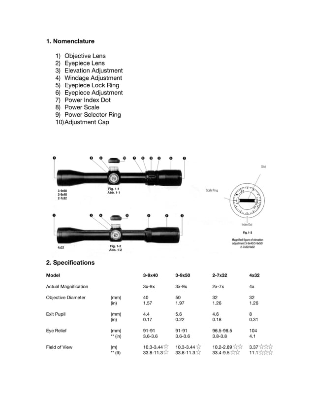 Instructions NIKON Prostaff Realtree Riflescope Optics Trade PDF