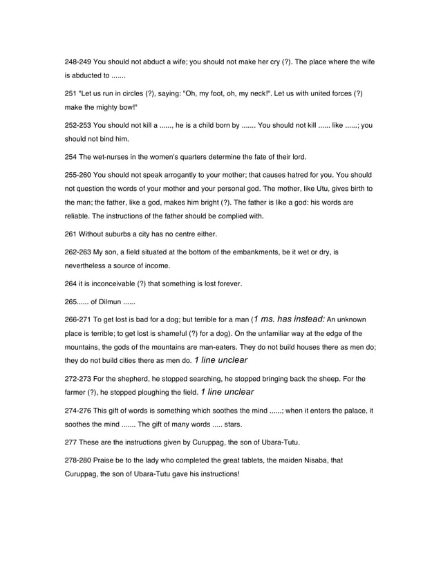 Instructions of shuruppak PDF