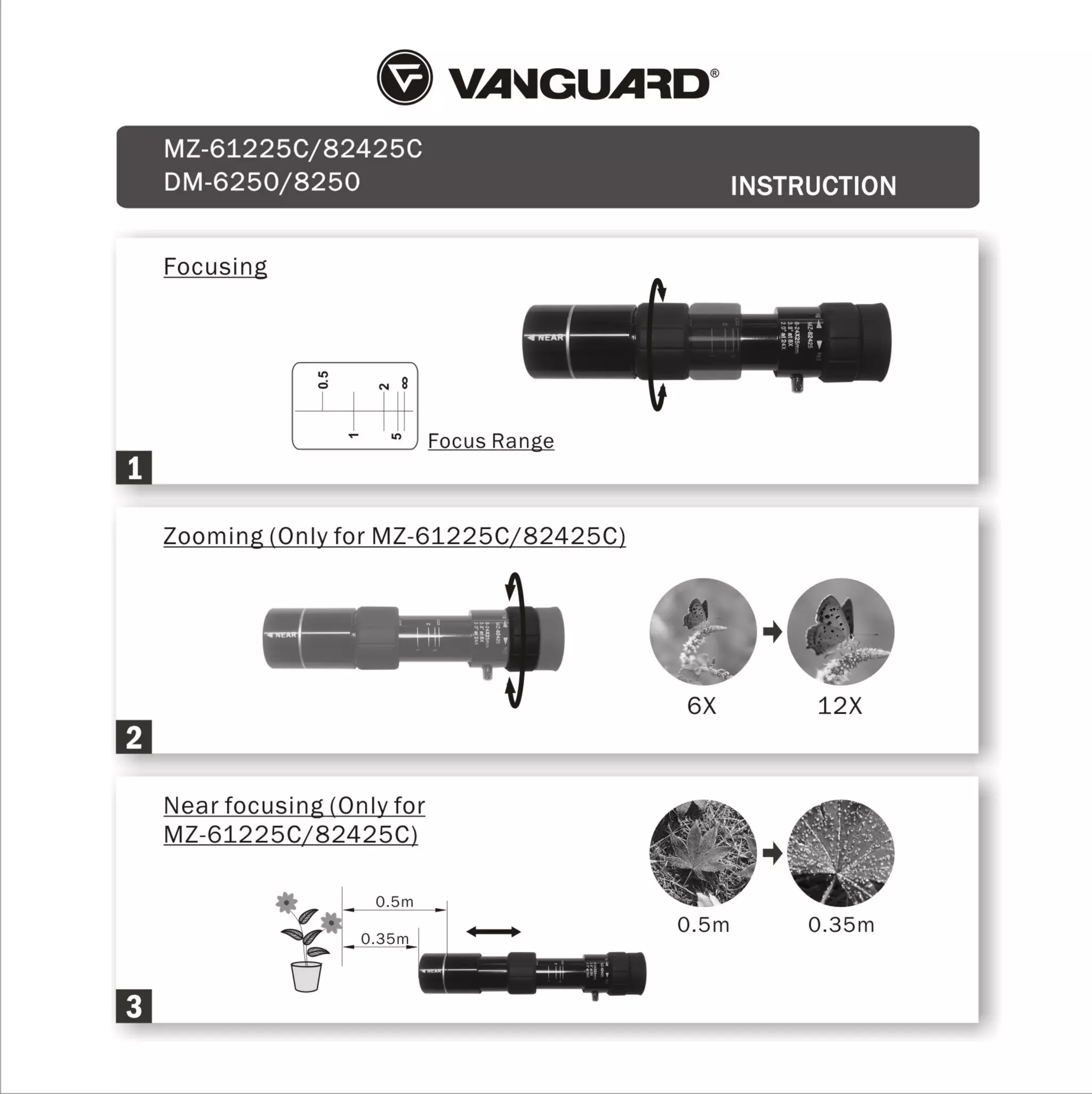 Instructions VANGUARD DM Optics Trade PDF