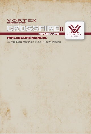 Instructions VORTEX CROSSFIRE II 1-4x24 | Optics Trade | PDF