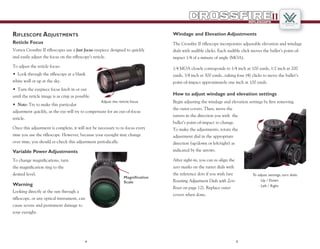 Instructions VORTEX CROSSFIRE II 44mm | Optics Trade