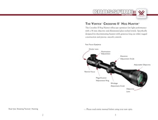 Instructions VORTEX CROSSFIRE II Hog Hunter | Optics Trade