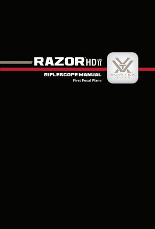 Instructions VORTEX RAZOR HD gen II Riflescope | Optics Trade