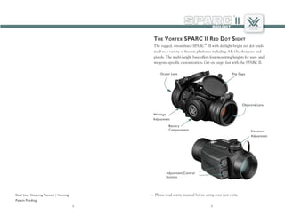 Instructions VORTEX SPARC II Red Dot | Optics Trade