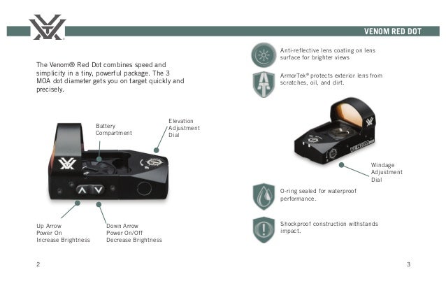 Instructions Vortex Venom Red Dot Optics Trade