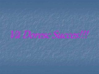 Vă Doresc Succes!!!
 
