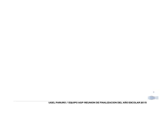 UGEL PARURO / EQUIPO AGPUGEL PARURO / EQUIPO AGPUGEL PARURO / EQUIPO AGPUGEL PARURO / EQUIPO AGP---- REUNION DE FINALIZACION DEL AÑO ESCOLAR 2015REUNION DE FINALIZACION DEL AÑO ESCOLAR 2015REUNION DE FINALIZACION DEL AÑO ESCOLAR 2015REUNION DE FINALIZACION DEL AÑO ESCOLAR 2015
9
 