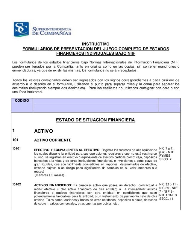 Instructivo Bajo Niif