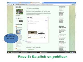 Da click en
 publicar
 