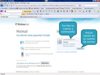 Iniciar sesión en tu cuenta de correo Escribe tu cuenta y contraseña