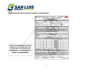 4
2. -Planilla de solicitud (solicitar modelo a la distribuidora)
 