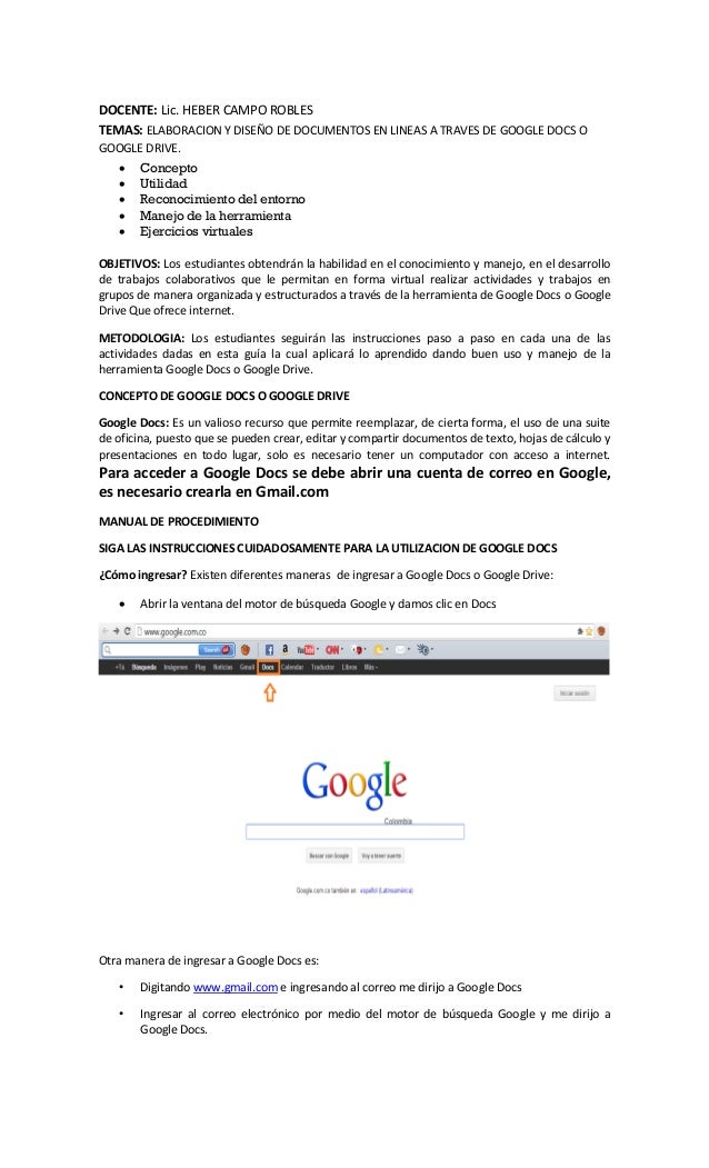Instructivo Google Drive