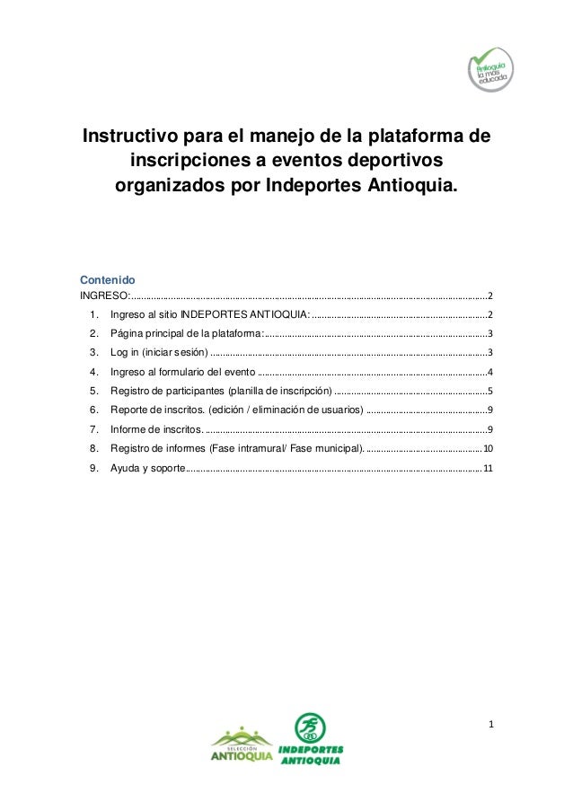 Instructivo inscripción juegos campesinos 2014