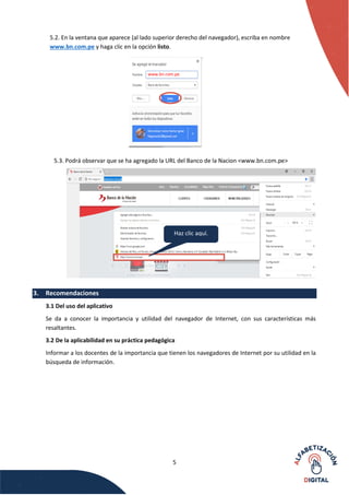 Instructivo internet navegador