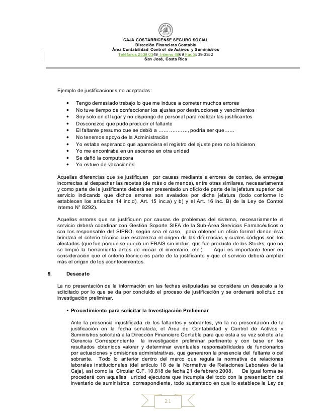 Instructivo justificación diferencias de inventario (201