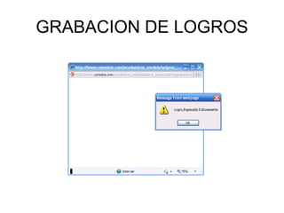 GRABACION DE LOGROS
 