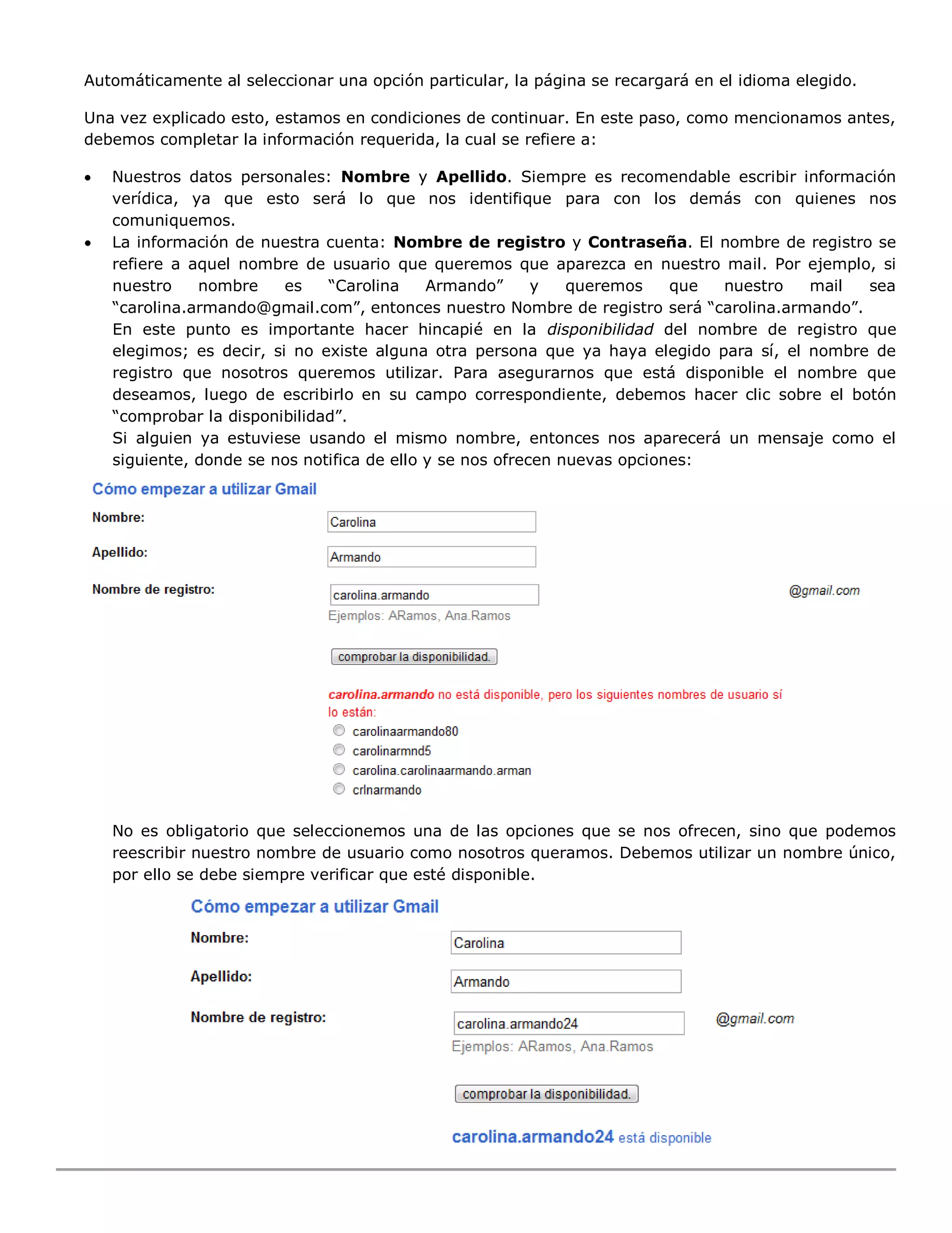 Instructivo para crear una cuenta de correo gmail | PDF