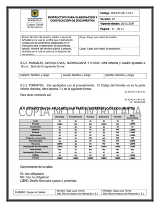 Instructivo para la codificacion de los documentos | PDF