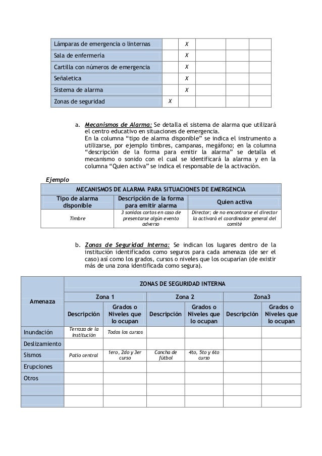 instructivo plan institucional de