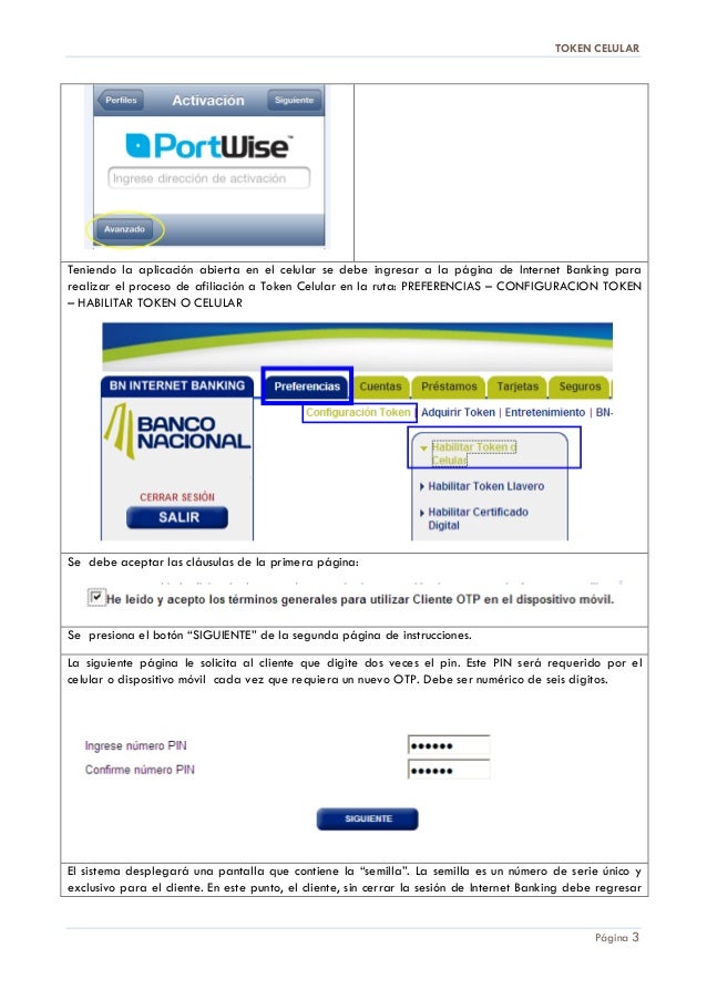 Instructivo Token Celular