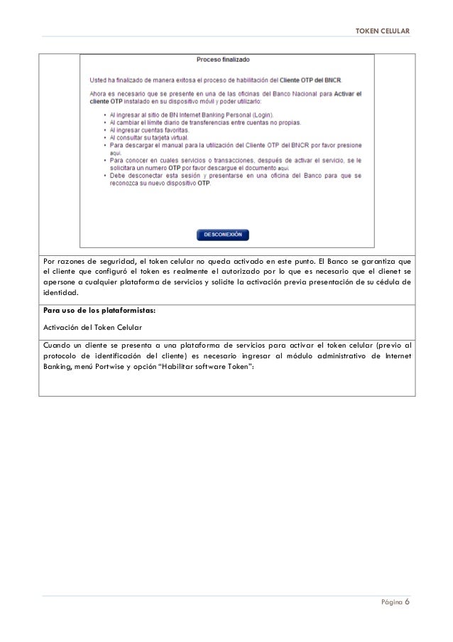 Instructivo Token Celular