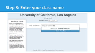 Step	
  3:	
  Enter	
  your	
  class	
  name	
  
 