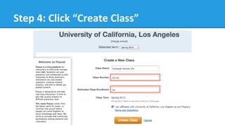 Step	
  4:	
  Click	
  “Create	
  Class”	
  
 